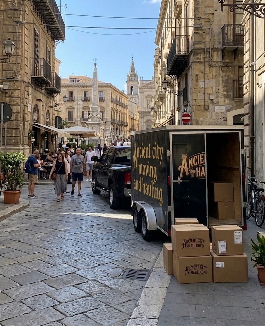 Ancient City Moving and Hauling delivering in the historic district